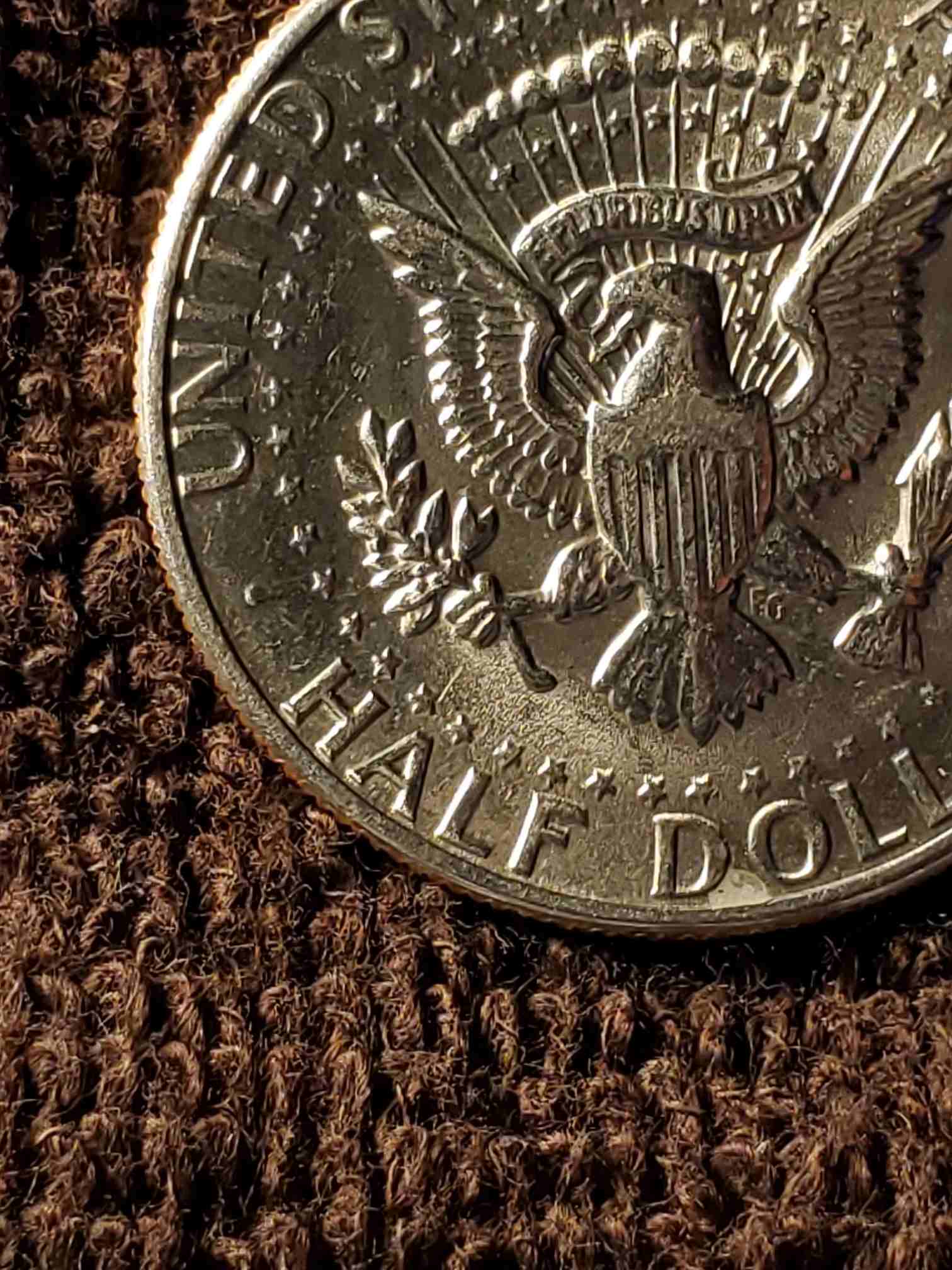 1971-D-Kennedy-Half-Dollar-With-Doubling,-Multiple-Copper-Faces